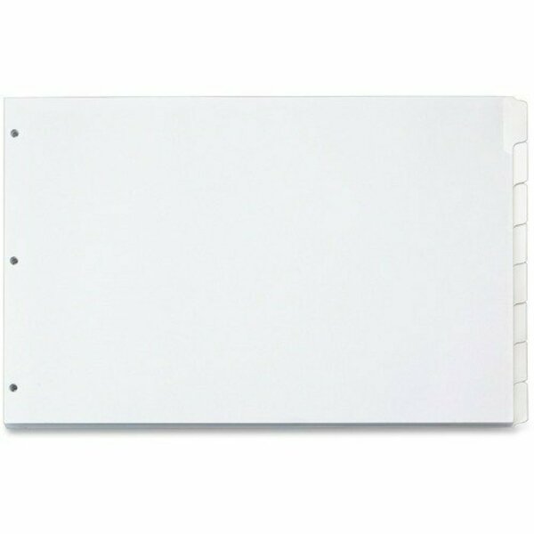 Tops Products Cardinal 84271, WRITE ft N ERASE TABLOID INDEX DIVIDERS, 8-TAB, 11 X 17, WHITE CRD84271